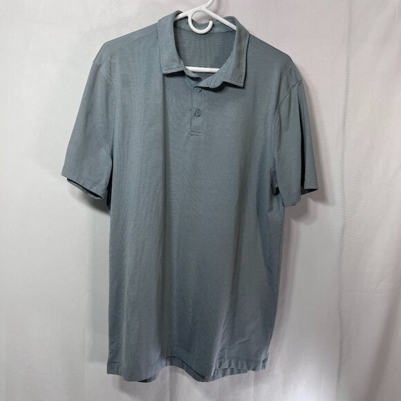 Lululemon Men's‎ Super Soft Polo Slate Green Sz L - Picture 1 of 6
